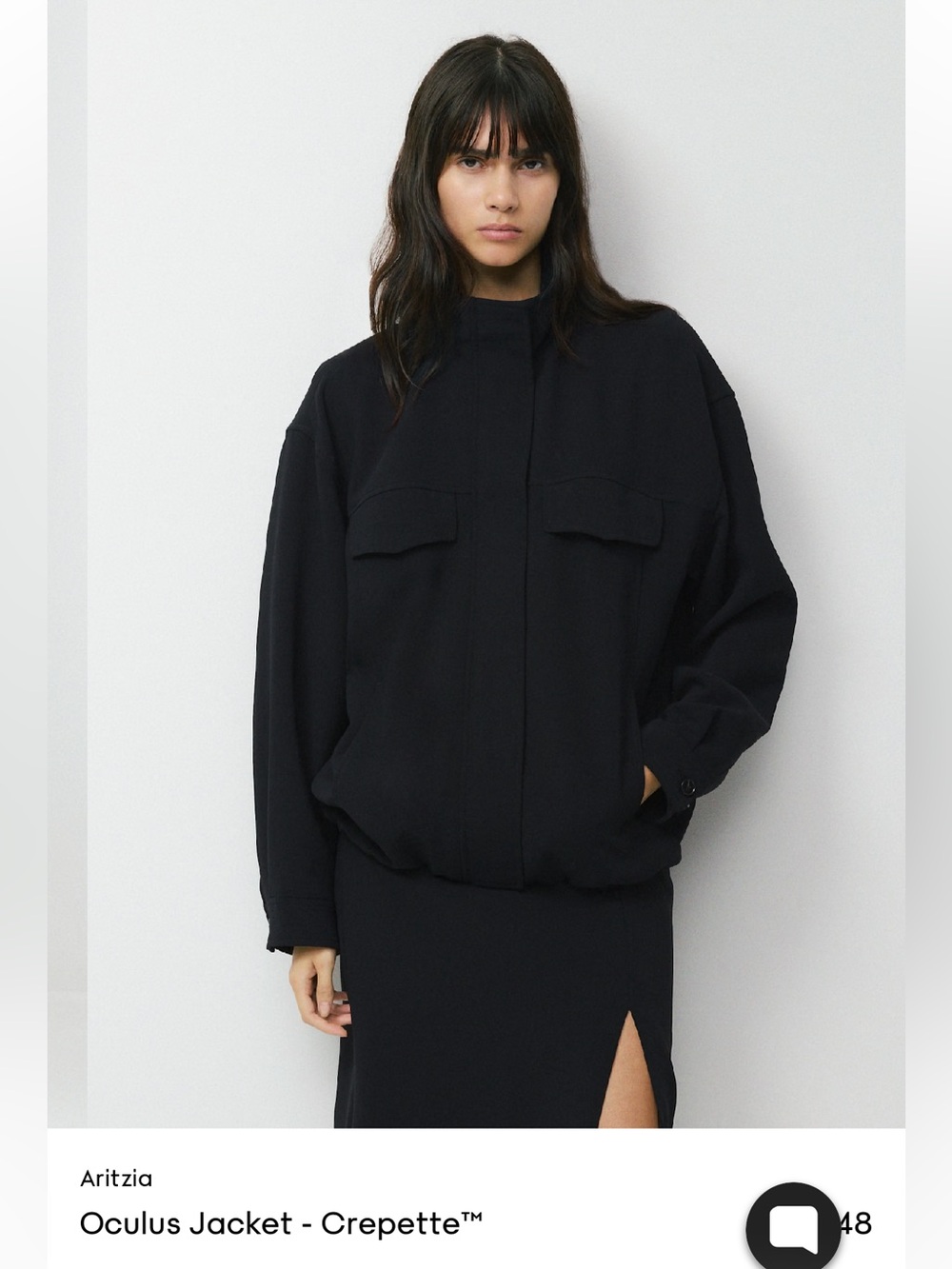 Aritzia Oculus Bomber Jacket in Black
